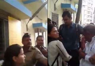 mumbai policeman remains mute spectator as girl... mumbai policeman remains mute spectator as girl...