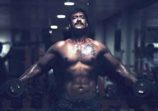 ajay devgn converts vanity van into gym while... ajay devgn converts vanity van into gym while...