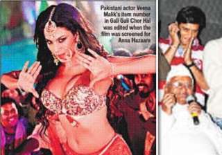 anna watches gali gali chor hai minus veena malik... anna watches gali gali chor hai minus veena malik...