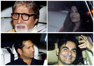bachchans kjo sachin attend srk s eid party -... bachchans kjo sachin attend srk s eid party -...