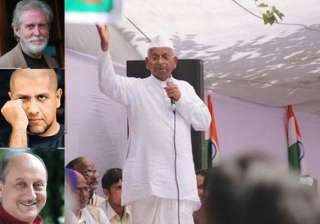 bollywood joins hazare s anti corruption protest... bollywood joins hazare s anti corruption protest...