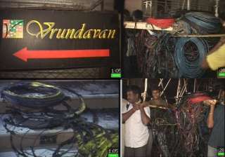 crores worth equipment gutted in vrindavan studio... crores worth equipment gutted in vrindavan studio...