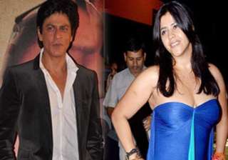 ekta kapoor refuses to let shah rukh khan watch... ekta kapoor refuses to let shah rukh khan watch...