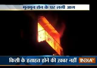 fire breaks out at riya sen s apartment in mumbai... fire breaks out at riya sen s apartment in mumbai...