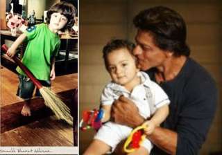 shah rukh s son abram joins swachh bharat... shah rukh s son abram joins swachh bharat...
