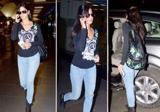 katrina kaif returns from sister s marriage... katrina kaif returns from sister s marriage...