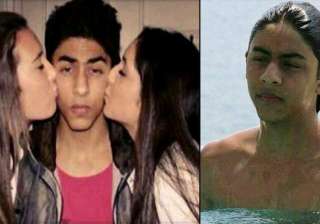 omg shah rukh s son aryan khan kissed by two... omg shah rukh s son aryan khan kissed by two...