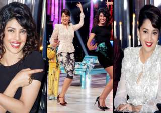 priyanka chopra makes madhuri dixit dance on the... priyanka chopra makes madhuri dixit dance on the...