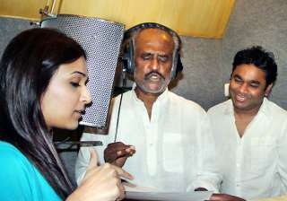 rajinikanth records a song in hindi - India TV rajinikanth records a song in hindi - India TV