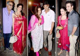 aishwarya sridevi and twinkle celebrate karva... aishwarya sridevi and twinkle celebrate karva...