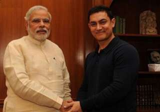 aamir khan requests pm modi to work on social... aamir khan requests pm modi to work on social...