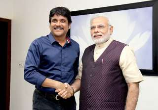 actor nagarjuna meets modi expresses support -... actor nagarjuna meets modi expresses support -...