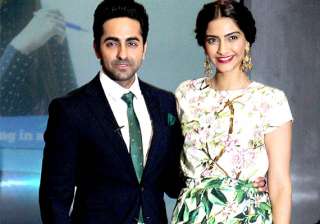 sonam kapoor ayushmann khuranna promote... sonam kapoor ayushmann khuranna promote...