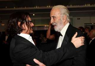christopher lee presented bfi fellowship by depp... christopher lee presented bfi fellowship by depp...