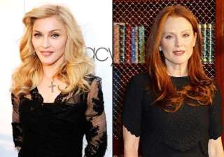 madonna made julianne moore nervous in body of... madonna made julianne moore nervous in body of...