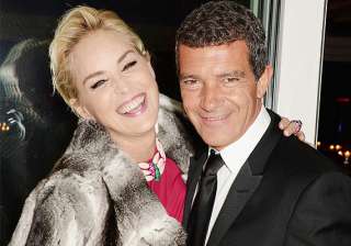 antonio banderas growing close to sharon stone -... antonio banderas growing close to sharon stone -...