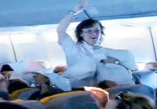 pillow throwing contest inside lufthansa economy... pillow throwing contest inside lufthansa economy...