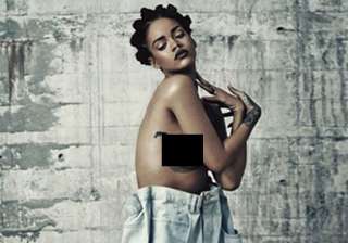 rihanna poses topless for magazine shoot - India... rihanna poses topless for magazine shoot - India...