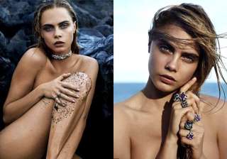 cara delevingne goes topless for jewellery ad -... cara delevingne goes topless for jewellery ad -...