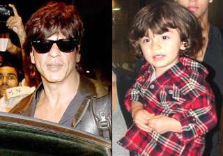 shah rukh khan copies son abram s hairstyle see... shah rukh khan copies son abram s hairstyle see...