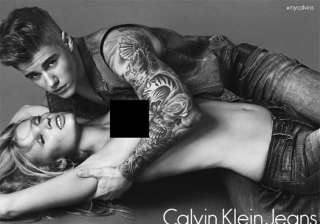 justin bieber poses nude with lara stone for ad... justin bieber poses nude with lara stone for ad...