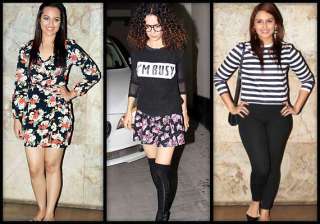 kangana huma sonakshi sport chic look at queen s... kangana huma sonakshi sport chic look at queen s...