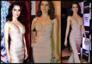 kangana ranaut gets back to plunging neckline... kangana ranaut gets back to plunging neckline...