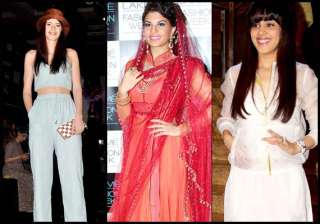 lakme fashion week 2014 kalki jacqueline genelia... lakme fashion week 2014 kalki jacqueline genelia...