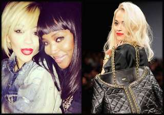 naomi campbell pepped up rita ora for ramp at... naomi campbell pepped up rita ora for ramp at...
