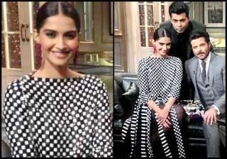 sonam kapoor dons marc jacobs gown for koffee... sonam kapoor dons marc jacobs gown for koffee...