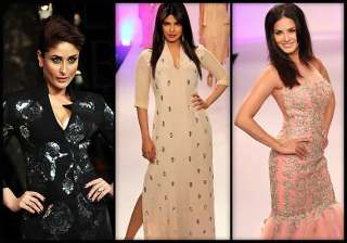 sunny leone kareena priyanka walked with elan on... sunny leone kareena priyanka walked with elan on...