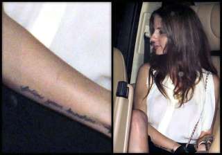 sussanne roshan gets first tattoo post separation... sussanne roshan gets first tattoo post separation...