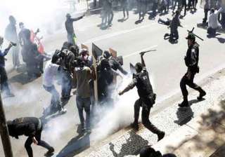 brazil protests turn violent after police... brazil protests turn violent after police...