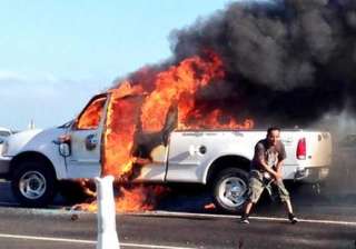 california man set his vehicle ablaze dances... california man set his vehicle ablaze dances...