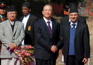 chinese pm wen meets nepalese counterpart... chinese pm wen meets nepalese counterpart...