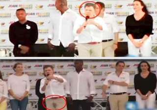 colombian president urinates in his pants on live... colombian president urinates in his pants on live...