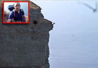 daredevil jumper leaps off 1 100ft cliff in uk -... daredevil jumper leaps off 1 100ft cliff in uk -...
