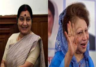 external affairs minister sushma swaraj meets bnp... external affairs minister sushma swaraj meets bnp...