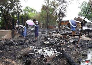 hundreds homeless after buddhist mobs torch... hundreds homeless after buddhist mobs torch...