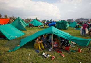 nepal sleeps out in open as aftershocks spread... nepal sleeps out in open as aftershocks spread...
