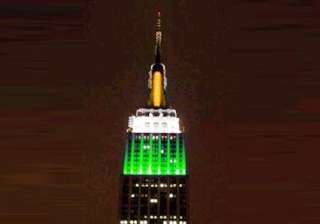 empire state building will shine in tricolour for... empire state building will shine in tricolour for...