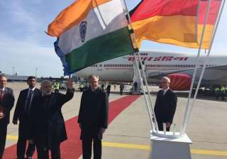 pm modi arrives in germany to promote make in... pm modi arrives in germany to promote make in...