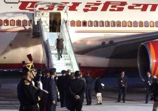 pm modi lands in paris to push make in india... pm modi lands in paris to push make in india...
