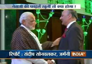 netaji s grand nephew meets modi in berlin... netaji s grand nephew meets modi in berlin...