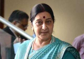 sushma swaraj arrives in beijing on four day... sushma swaraj arrives in beijing on four day...