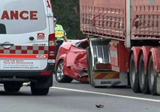 indian origin trucker crashes into car in... indian origin trucker crashes into car in...