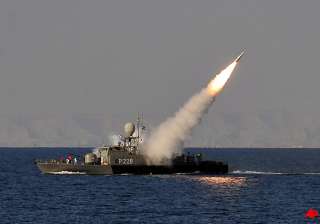 iranian navy test fires medium range surface to... iranian navy test fires medium range surface to...