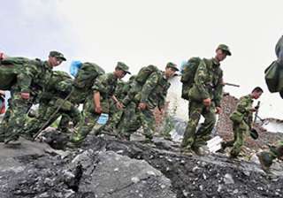 no chinese soldiers along loc in pok pak - India... no chinese soldiers along loc in pok pak - India...