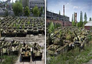 revealed hundreds of rusting tanks abandoned in... revealed hundreds of rusting tanks abandoned in...