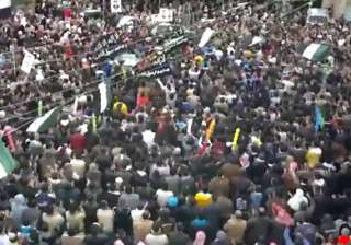 syrians rally in support of rebels as russia... syrians rally in support of rebels as russia...